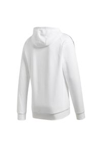 Adidas - Bluza treningowa męska adidas Core 18 Hoody. Kolor: biały. Materiał: bawełna