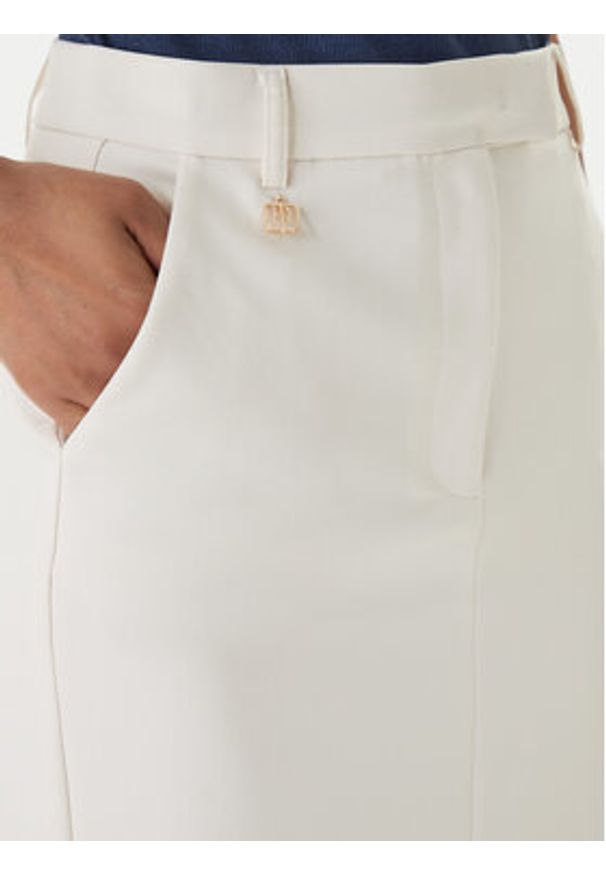 Fracomina Spódnica midi FR26SG2012W42901 Écru Regular Fit. Kolor: kremowy. Materiał: syntetyk