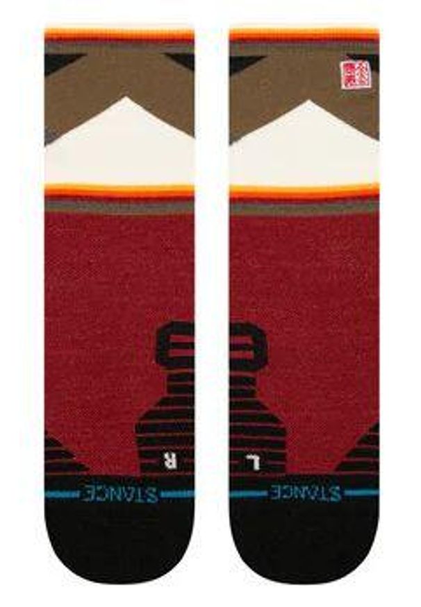 Skarpety trekkingowe Stance Jimmy Chin Mid Wool Crew. Kolor: czerwony