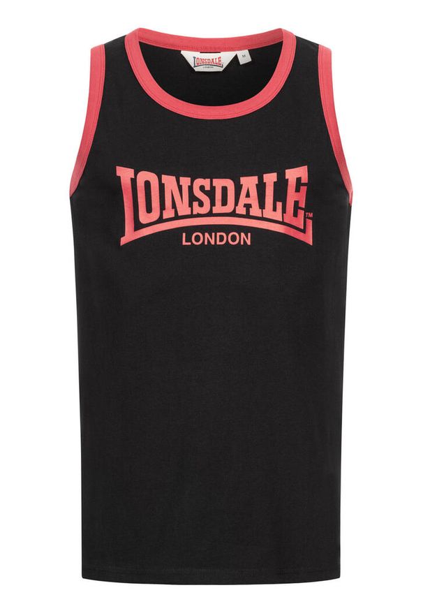 Tank top Lonsdale Knockan. Kolor: czarny, czerwony, wielokolorowy. Materiał: tkanina, bawełna. Długość rękawa: bez rękawów