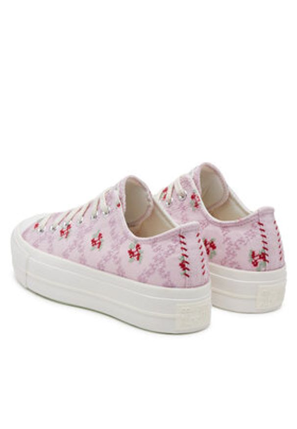 Converse Trampki Chuck Taylor All Star Lift Platform Rose Cross Stitch A13660C Różowy. Kolor: różowy. Materiał: materiał. Obcas: na platformie