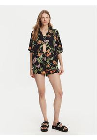 Roxy Koszula Beach Nostalgia ERJWT03680 Czarny Relaxed Fit. Kolor: czarny. Materiał: bawełna #5