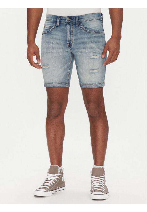 INDICODE Szorty jeansowe Sejer 70-849 Niebieski Slim Fit. Kolor: niebieski. Materiał: bawełna