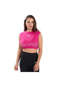 GORILLA WEAR - Albion Duże rozmiary Crop Top - Różowy. Kolor: różowy. Sport: fitness