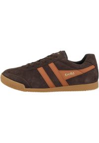 Buty do chodzenia męskie Gola Harrier Suede leder 2024. Kolor: brązowy. Materiał: zamsz, materiał. Szerokość cholewki: normalna. Sport: turystyka piesza