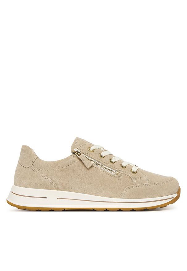 Sneakersy Ara. Kolor: beżowy