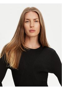 Guess Sweter W5YR08 Z0040 Czarny Slim Fit. Kolor: czarny. Materiał: syntetyk