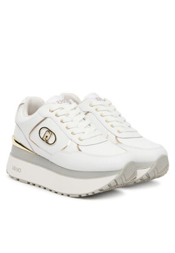 Liu Jo Sneakersy Plus 01 BF5011 P0102 Biały. Kolor: biały. Materiał: skóra