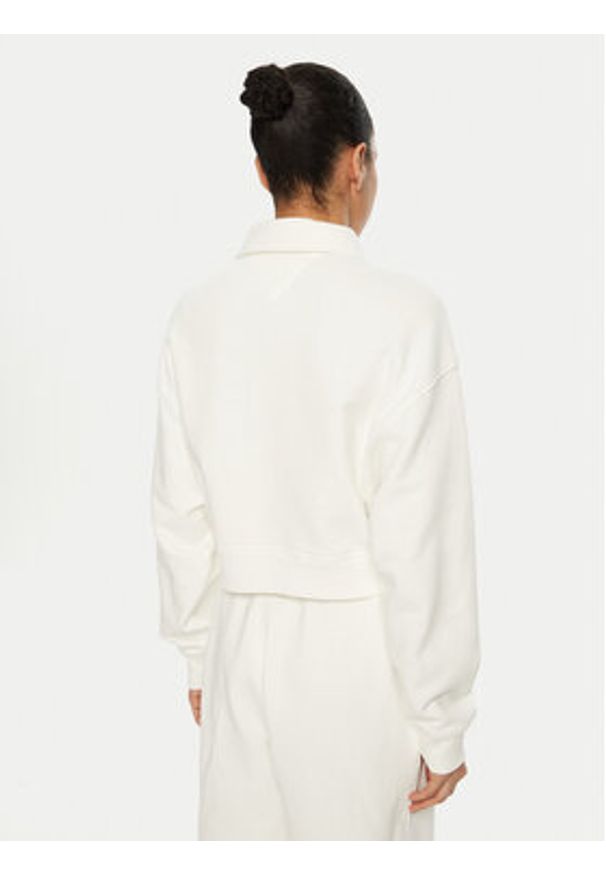 Tommy Jeans Bluza DW0DW19409 Biały Relaxed Fit. Kolor: biały. Materiał: bawełna
