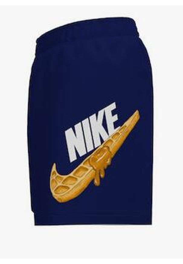 Szorty kąpielowe dziecięce Nike Swoosh Waffle 4" Volley. Kolor: niebieski