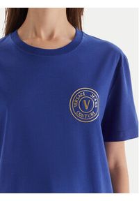 Versace Jeans Couture T-Shirt 79GAHT00 CJ00T Niebieski Regular Fit. Kolor: niebieski. Materiał: bawełna #10