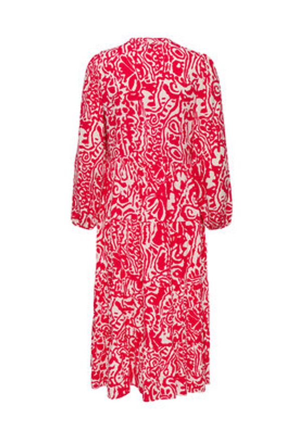 only - ONLY Sukienka koszulowa Milana 15308233 Czerwony Loose Fit. Kolor: czerwony. Materiał: wiskoza. Typ sukienki: koszulowe