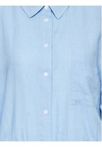 Tommy Hilfiger Curve Sukienka koszulowa WW0WW39270 Błękitny Regular Fit. Kolor: niebieski. Materiał: len. Typ sukienki: koszulowe