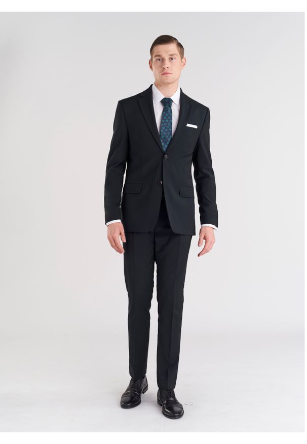 Pako Lorente - PAKO LORENTE – Wełniana zielona marynarka garniturowa. Kolor: zielony. Materiał: wełna. Styl: elegancki