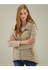 Unisono - DWUSTRONNA KURTKA Z PIKOWANIEM 76-6916 BEIGE62. Materiał: poliamid, nylon, poliester