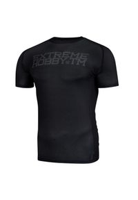 Koszulka Techniczna Sportowa Męska EXTREME HOBBY TRACE. Kolor: czarny. Materiał: poliester, elastan. Długość rękawa: krótki rękaw. Długość: krótkie. Sport: fitness, kolarstwo