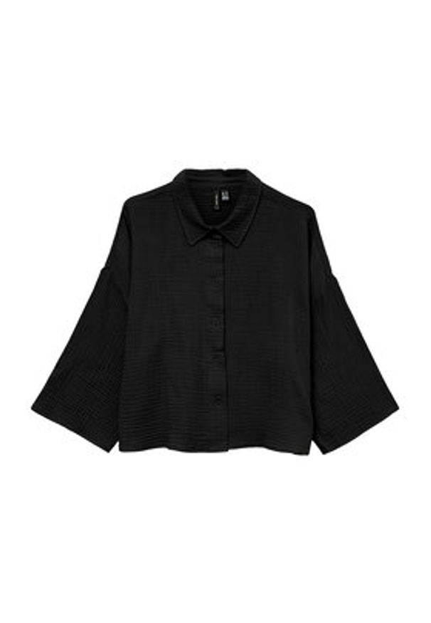 Vero Moda Koszula Natali 10279685 Czarny Standard Fit. Kolor: czarny. Materiał: bawełna