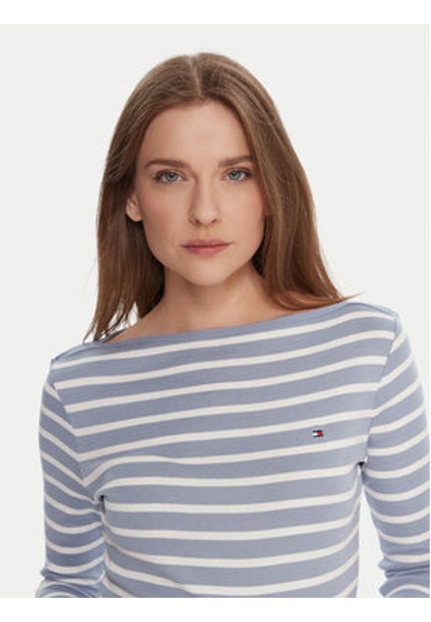 TOMMY HILFIGER - Tommy Hilfiger Bluzka WW0WW40589 Błękitny Regular Fit. Kolor: niebieski. Materiał: bawełna