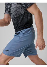 4f - 4F Spodenki treningowe szybkoschnące męskie - granatowe M. Kolor: niebieski. Materiał: materiał. Sport: fitness, bieganie #1