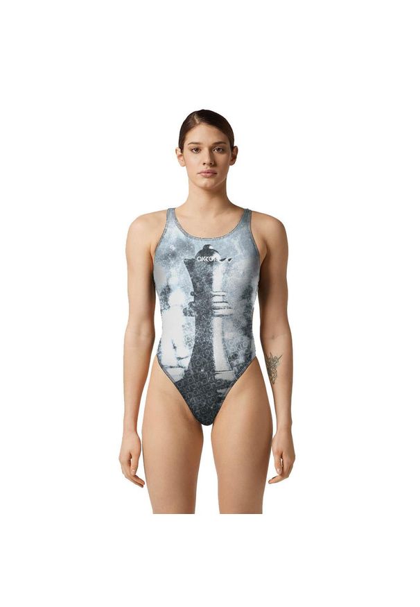 AKRON - Strój Kąpielowy Akron Chess – Rozmiar 30. Kolor: czarny