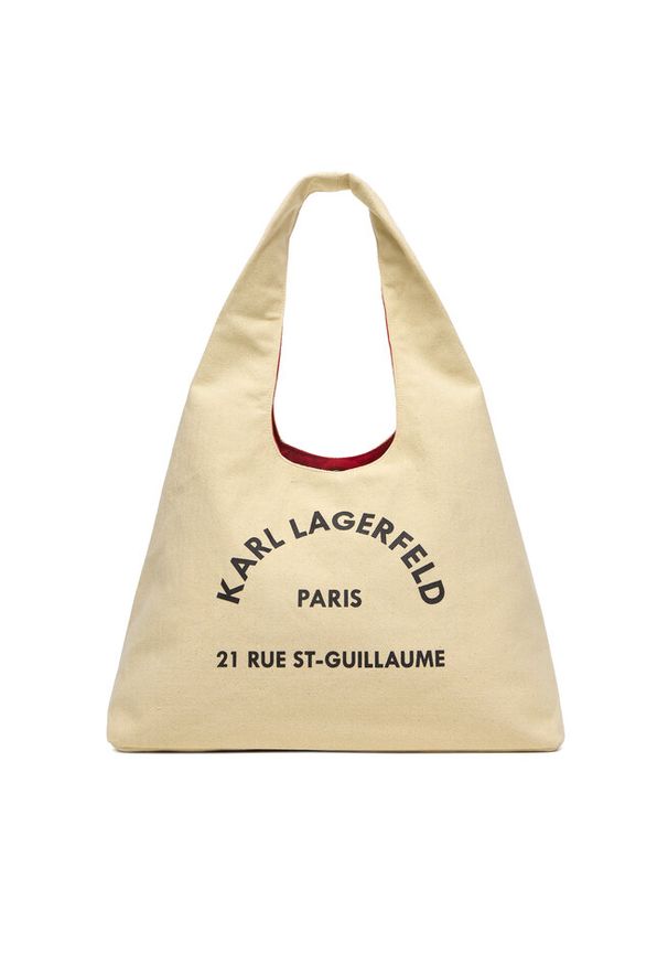 Karl Lagerfeld - Torebka KARL LAGERFELD. Kolor: beżowy
