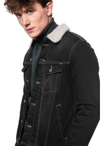 Mustang - MUSTANG New York Shearling MĘSKA KURTKA PRZEJŚCIOWA DENIM BLACK 1008509 4000 982. Materiał: jeans, denim #7