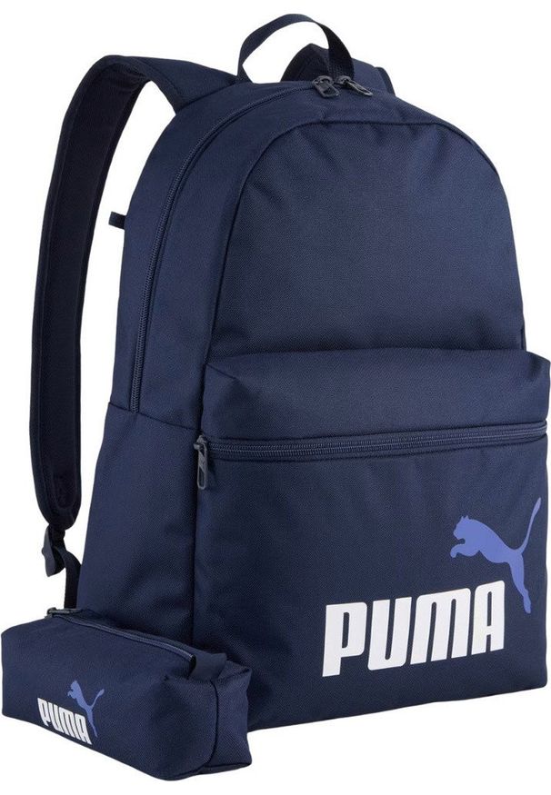 Plecak szkolny miejski sportowy Puma Phase Set piórnik granatowy 91191 03. Kolor: niebieski. Styl: sportowy