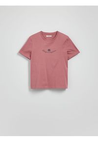 Reserved - T-shirt z nadrukiem - jasnofioletowy. Kolor: fioletowy. Materiał: bawełna. Wzór: nadruk