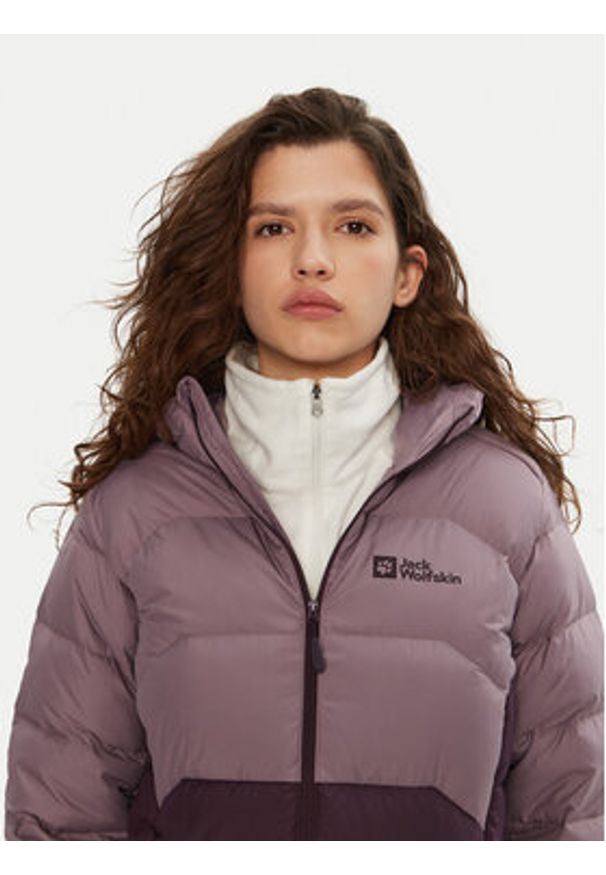 Jack Wolfskin Kurtka puchowa Ather Down A60330 Fioletowy Regular Fit. Kolor: fioletowy. Materiał: syntetyk