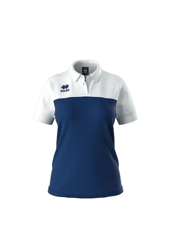ERREA - Damska koszulka polo Errea Bonnie. Typ kołnierza: polo. Kolor: biały, niebieski, wielokolorowy