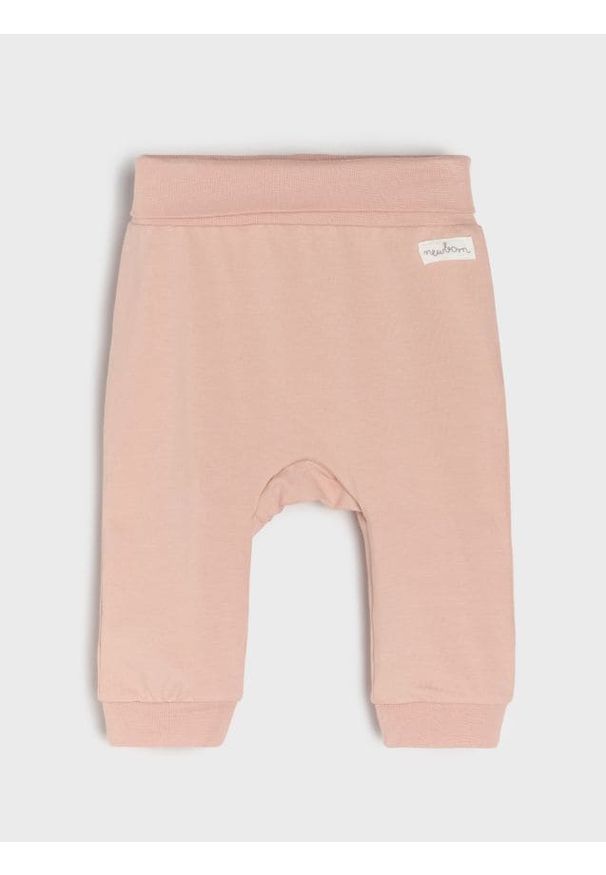 Sinsay - Spodnie regular fit - różowy. Kolor: różowy