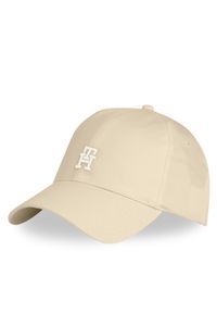 TOMMY HILFIGER - Tommy Hilfiger Czapka z daszkiem Th Imd Color 6 Panel Cap AM0AM13542 Beżowy. Kolor: beżowy. Materiał: materiał, bawełna