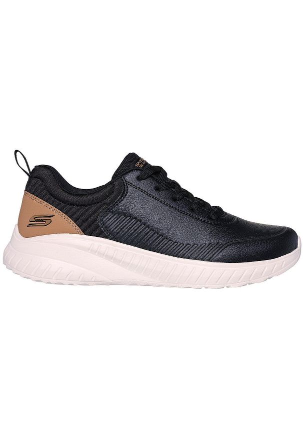 skechers - Buty Skechers Bobs Squad Chaos-Heeling Alive, Kobiety. Kolor: czarny. Materiał: skóra ekologiczna, materiał