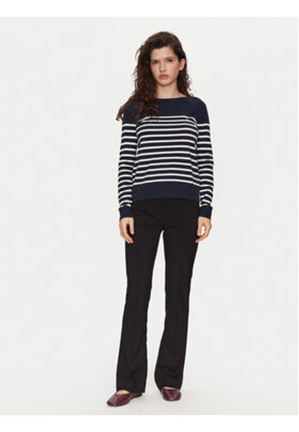 TOMMY HILFIGER - Tommy Hilfiger Sweter WW0WW40099 Granatowy Regular Fit. Kolor: niebieski. Materiał: syntetyk