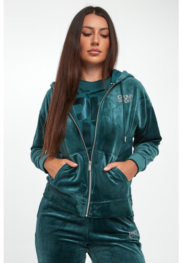 Bluza damska welurowa DKNY. Materiał: welur