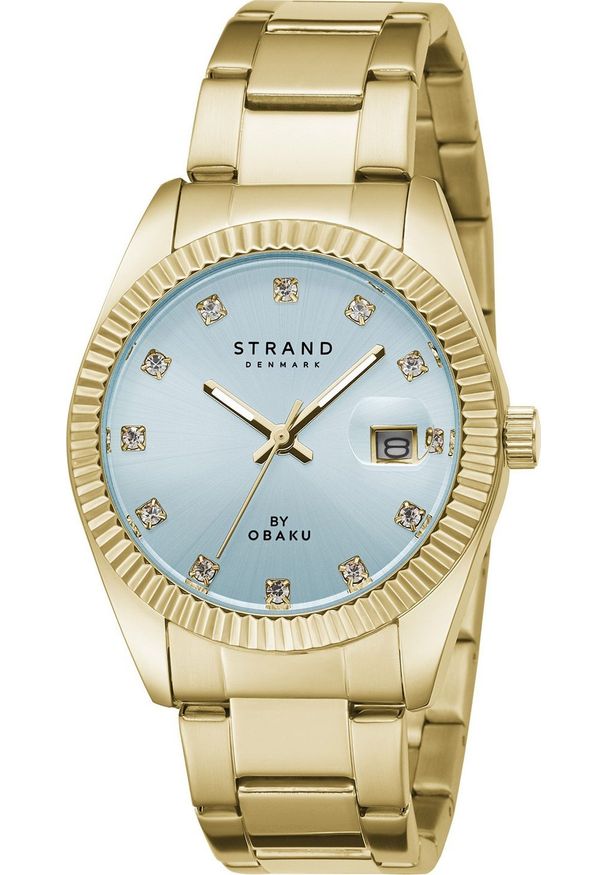 Zegarek Strand Zegarek damski Strand S721LDGMSG CYRKONIE złoty. Kolor: złoty