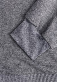 Born2be - Ciemnoszara Bluza z Bawełną Ozdobiona Ściągaczami Hilani. Okazja: na spacer, na co dzień. Kolor: szary. Materiał: bawełna. Wzór: aplikacja. Styl: casual, elegancki, klasyczny #7