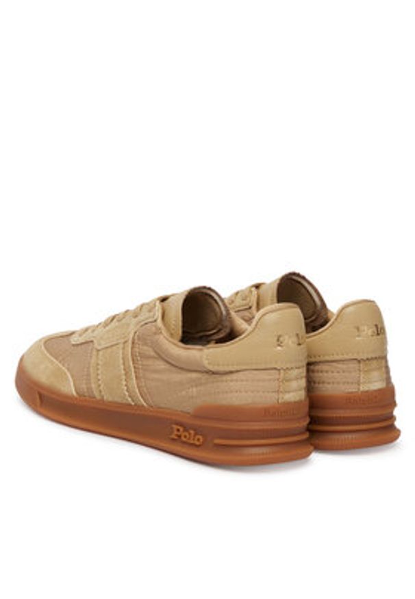 Polo Ralph Lauren Sneakersy 804P04919006 Beżowy. Kolor: beżowy. Materiał: zamsz, skóra