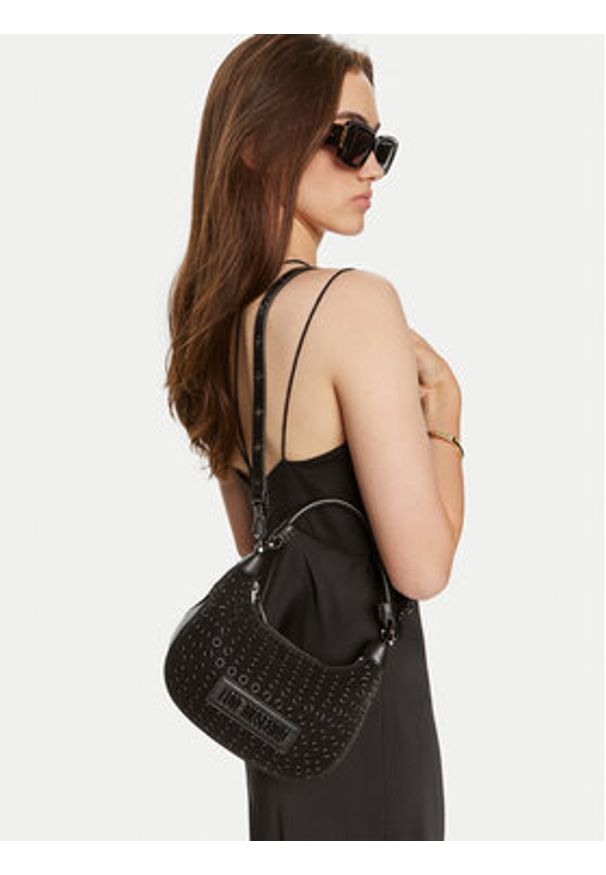 Love Moschino - LOVE MOSCHINO Torebka JC4058PP1LLH100B Czarny. Kolor: czarny. Materiał: skórzane