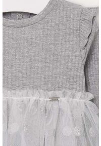 Mayoral - Sukienka dziecięca 68-98 cm. Kolor: srebrny. Materiał: bawełna, materiał, dzianina, elastan, tkanina, poliester. Długość rękawa: długi rękaw. Wzór: grochy. Typ sukienki: rozkloszowane. Długość: mini #2