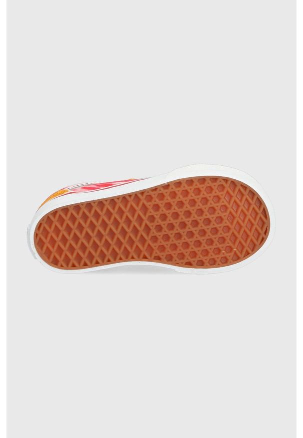 Vans tenisówki dziecięce. Nosek buta: okrągły. Zapięcie: rzepy. Materiał: guma. Szerokość cholewki: normalna