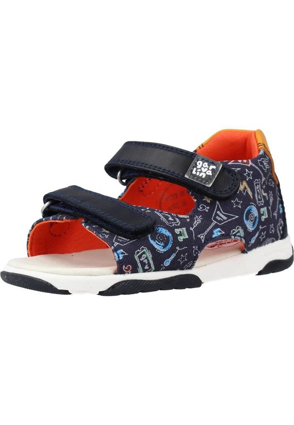 Garvalin - Sandały GARVALIN 222615G Niebieski. Kolor: niebieski. Materiał: tkanina, skóra