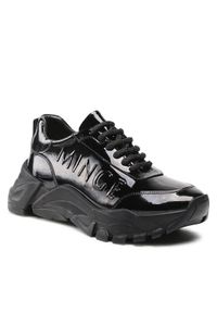 Eva Minge Sneakersy EM-57-10-001364 Czarny. Kolor: czarny. Materiał: lakier, skóra