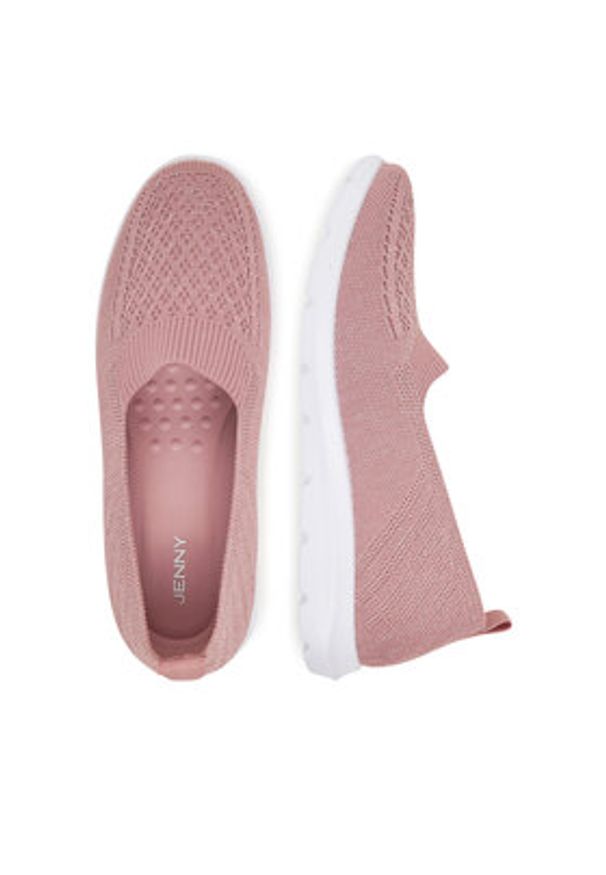 Jenny - JENNY Półbuty H26092024 Różowy. Kolor: różowy. Materiał: materiał