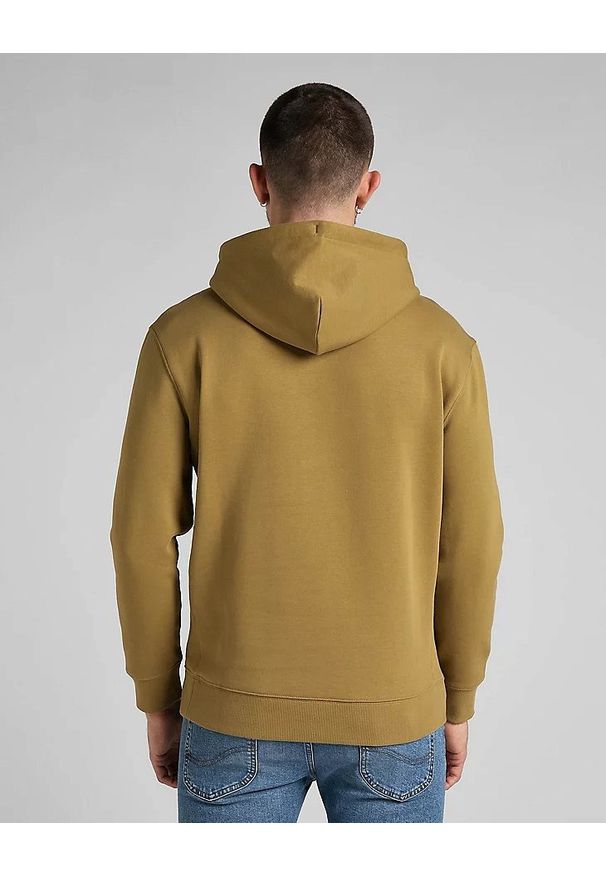Lee - LEE PLAIN HOODIE MĘSKA BLUZA KLASYCZNA LOGO KAPTUR AMMONITE L80YRY85 112321576. Styl: klasyczny