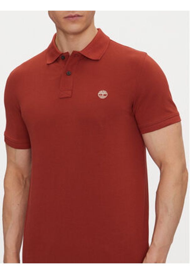 Timberland Polo TB0A6VDP Czerwony Regular Fit. Typ kołnierza: polo. Kolor: czerwony. Materiał: bawełna
