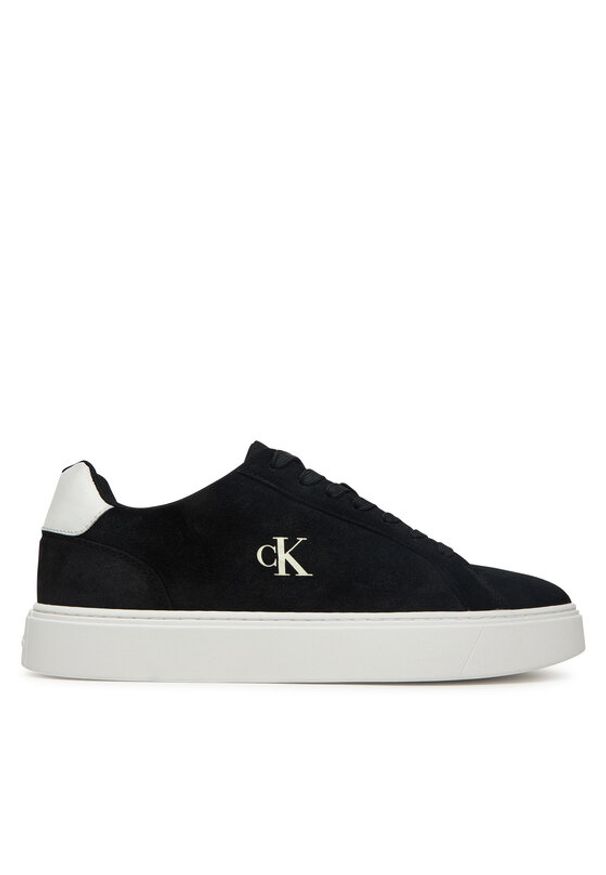 Calvin Klein Sneakersy Classic Cupsole Laceup Su YM0YM01434 Czarny. Kolor: czarny. Materiał: zamsz, skóra