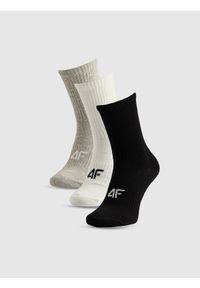4f - 4F Skarpetki długie (3-pack) damskie - multikolor 35-38. Kolor: wielokolorowy. Materiał: dzianina, bawełna #1