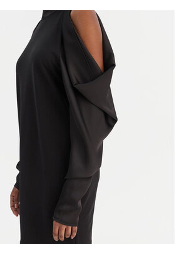 Rinascimento Sukienka koktajlowa CFC0126605003 Czarny Regular Fit. Kolor: czarny. Materiał: syntetyk. Styl: wizytowy