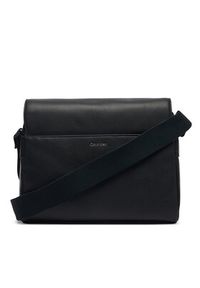 Calvin Klein Saszetka Emblem Hw Flap Messenger LV04D3508G Czarny. Kolor: czarny. Materiał: skóra #2